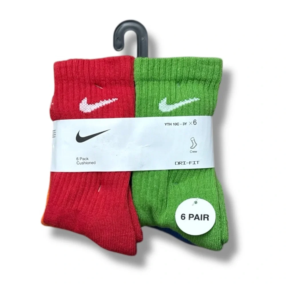 Kids Nike Dri-FIT Performance Plus Cotton Cushioned Socks 12 Pairs Multicolor